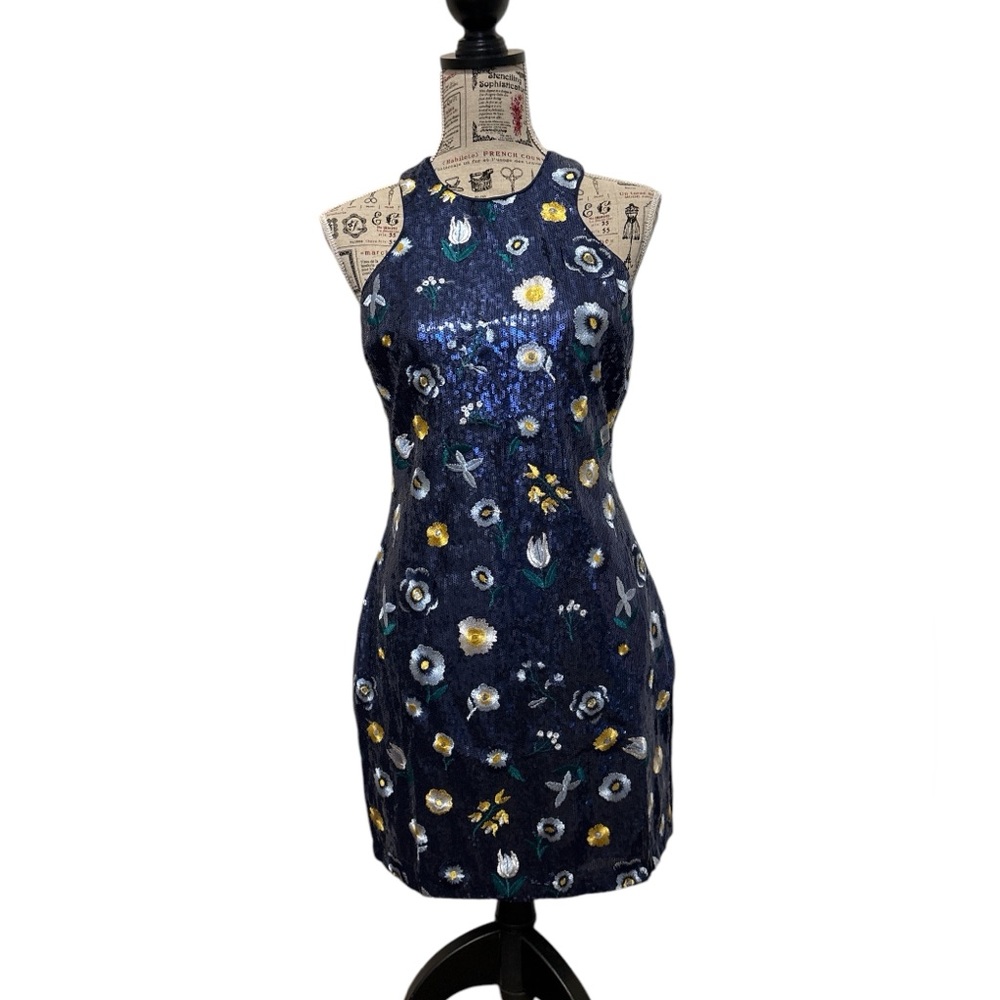NWOT Just Me, All Sequin with Embroidery Dress
